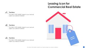 Leasing Icon For Commercial Real Estate Slides PDF