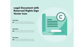 Legal Document With Reserved Rights Sign Vector Icon Ppt PowerPoint Presentation Example File PDF