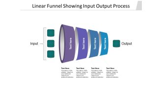Linear Funnel Showing Input Output Process Ppt PowerPoint Presentation Pictures Structure PDF