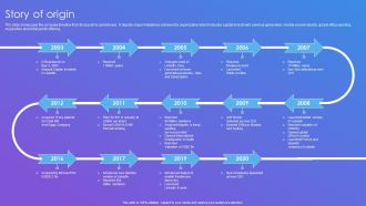 Linkedin Company Outline Story Of Origin Formats PDF
