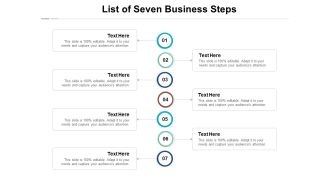 List Of Seven Business Steps Ppt PowerPoint Presentation Background Image