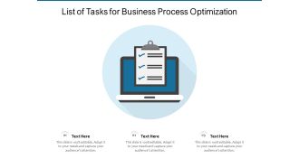 List Of Tasks For Business Process Optimization Ppt PowerPoint Presentation Gallery Show PDF