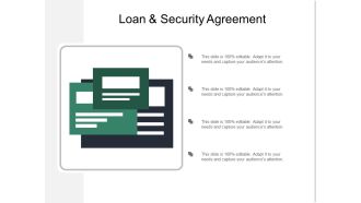 Loan And Security Agreement Ppt PowerPoint Presentation Icon Images