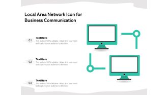 Local Area Network Icon For Business Communication Ppt PowerPoint Presentation File Ideas PDF