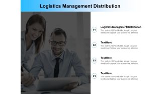 Logistics Management Distribution Ppt PowerPoint Presentation Infographics Information Cpb