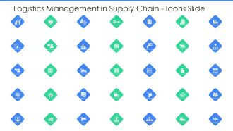 Logistics Management In Supply Chain Icons Slide Ppt Icon Ideas PDF