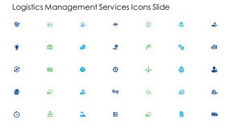 Logistics Management Services Icons Slide Guidelines PDF