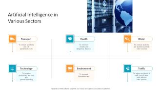 Machine Learning PPT Slides Artificial Intelligence In Various Sectors Introduction PDF