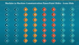 Machine To Machine Communication PowerPoint Slides Icons Slide Diagrams PDF