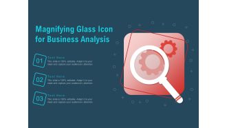 Magnifying Glass Icon For Business Analysis Ppt PowerPoint Presentation Pictures Backgrounds