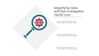 Magnifying Glass With Eye Investigation Vector Icon Ppt PowerPoint Presentation Gallery Background Image PDF