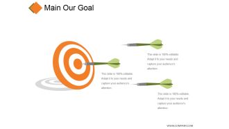 Main Our Goal Ppt PowerPoint Presentation Gallery Graphics Design