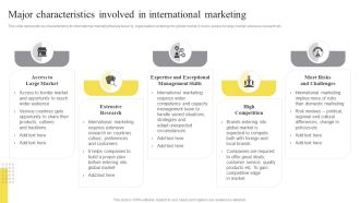 Major Characteristics Involved In International Marketing Ppt Model Portfolio PDF