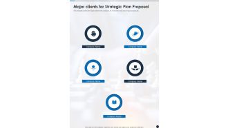 Major Clients For Strategic Plan Proposal One Pager Sample Example Document