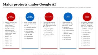 Major Projects Under Google AI Google AI Strategies For Business Growth Designs PDF