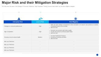 Major Risk And Their Mitigation Strategies Formats PDF