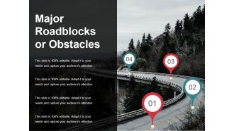 Major Roadblocks Or Obstacles Template Ppt PowerPoint Presentation Inspiration Slide Portrait