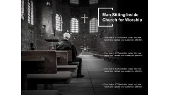 Man Sitting Inside Church For Worship Ppt PowerPoint Presentation Outline Graphics Design