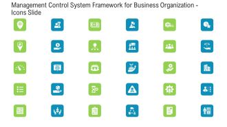 Management Control System Framework For Business Organization Icons Slide Elements PDF