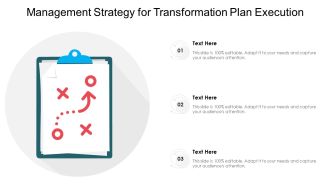 Management Strategy For Transformation Plan Execution Ppt PowerPoint Presentation Gallery Display PDF