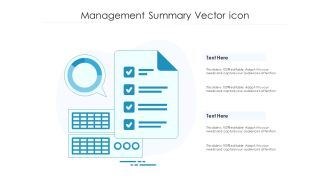 Management Summary Vector Icon Ppt PowerPoint Presentation Professional PDF