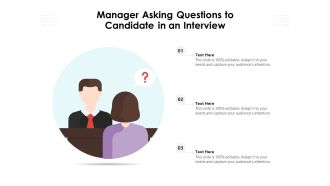 Manager Asking Questions To Candidate In An Interview Ppt PowerPoint Presentation File Templates PDF