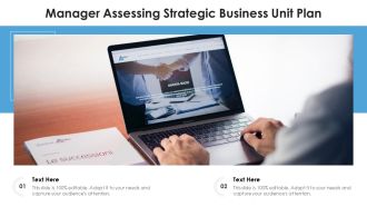 Manager Assessing Strategic Business Unit Plan Ppt Summary Portfolio PDF