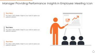 Manager Providing Performance Insights In Employee Meeting Icon Inspiration PDF