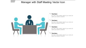 Manager With Staff Meeting Vector Icon Ppt PowerPoint Presentation Show Graphics Pictures