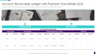 Managing Accounts Receivables For Positive Cash Flow Account Receivable Ledger With Payment Designs PDF