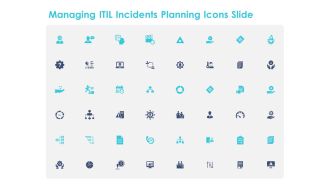 Managing ITIL Incidents Planning Icons Slide Ppt Icon Graphics Tutorials PDF