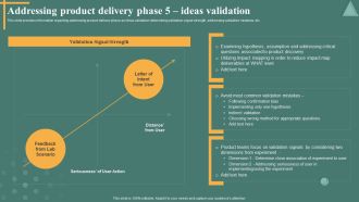 Managing Product Discovery Process And Techniques Addressing Product Delivery Phase 5 Ideas Validation Structure PDF