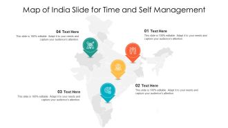 Map Of India Slide For Time And Self Management Introduction PDF