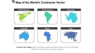 Map Of The Worlds Continents Vector Ppt PowerPoint Presentation Icon Graphics Example PDF