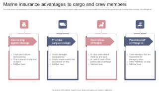 Marine Insurance Advantages To Cargo And Crew Members Sample PDF