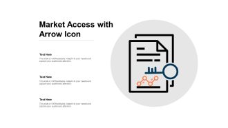 Market Access With Arrow Icon Ppt PowerPoint Presentation File Smartart