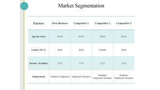 Market Segmentation Ppt PowerPoint Presentation Gallery Example Topics