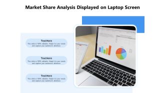 Market Share Analysis Displayed On Laptop Screen Ppt PowerPoint Presentation Gallery Format Ideas PDF