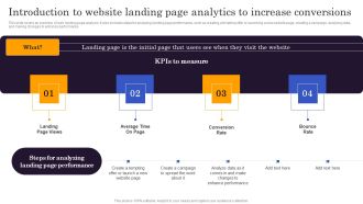 Marketers Guide To Data Analysis Optimization Introduction To Website Landing Page Analytics To Increase Portrait PDF