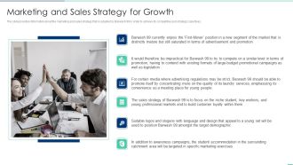 Marketing And Sales Strategy For Growth Ppt Gallery Ideas PDF