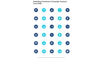Marketing Awareness Campaign Proposal Icons Slide One Pager Sample Example Document