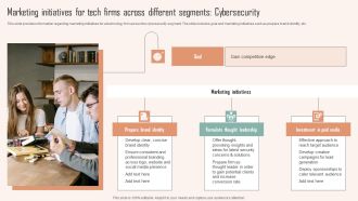 Marketing Initiatives For Tech Firms Across Different Segments Cybersecurity Ppt PowerPoint Presentation File Icon PDF