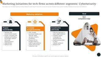 Marketing Initiatives For Tech Firms Across Different Segments Cybersecurity Slides PDF