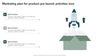 Marketing Plan For Product Pre Launch Activities Icon Elements PDF