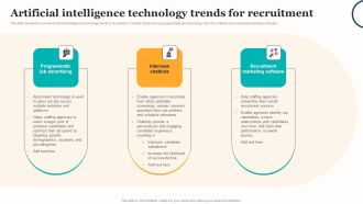 Marketing Strategy For A Recruitment Company Artificial Intelligence Technology Trends For Recruitment Elements PDF