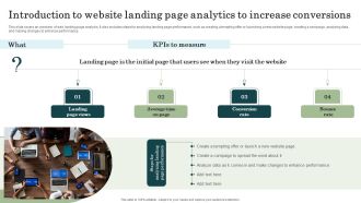 Marketing Success Metrics Introduction To Website Landing Page Analytics Information PDF