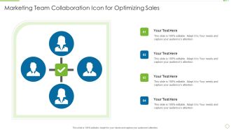 Marketing Team Collaboration Icon For Optimizing Sales Themes PDF