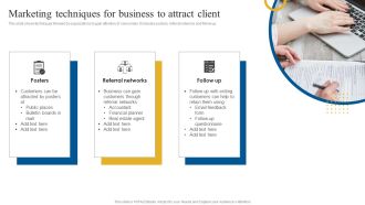 Marketing Techniques For Business To Attract Client Sample PDF