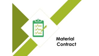 Material Contract Ppt PowerPoint Presentation Ideas Brochure