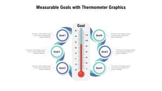 Measurable Goals With Thermometer Graphics Ppt PowerPoint Presentation Gallery Examples PDF